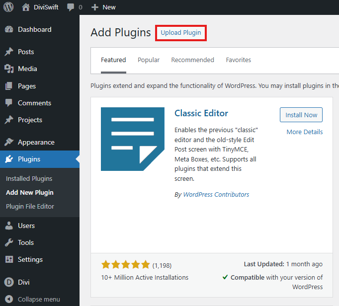 Plugin installation